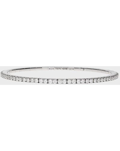EXTENSIBLE 18K Diamond Stretch Tennis Bracelet - Metallic