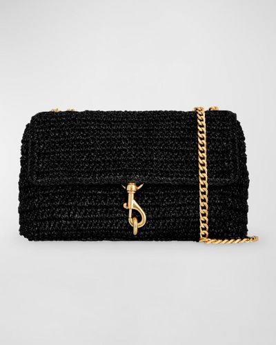 Rebecca Minkoff Edie Medium Crochet Chain Crossbody Bag - Black