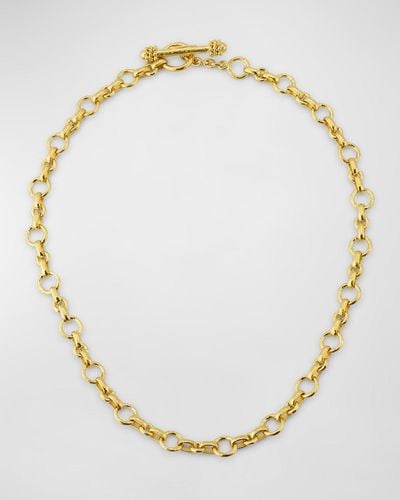 Elizabeth Locke 19K Small Siena Link Necklace With Toggle Clasp, 17"L - Metallic