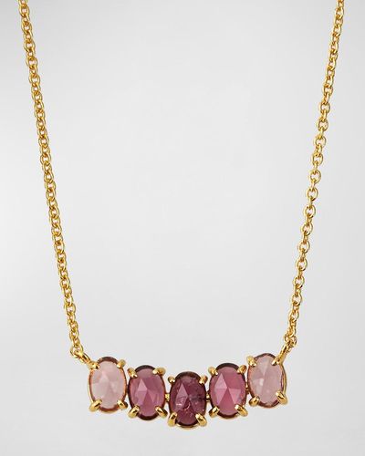 Tai Birthstone Pendant Necklace - Pink