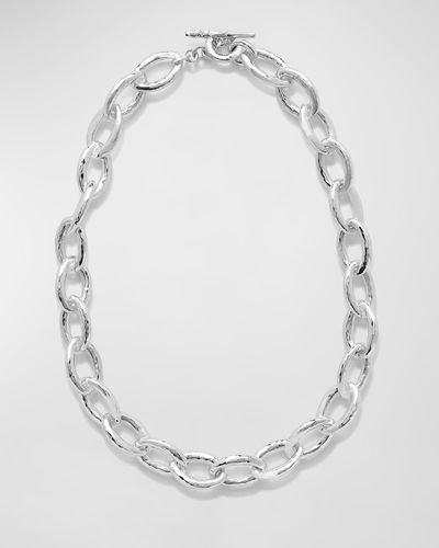 Ippolita Mini Hammered Bastille Link Necklace - White