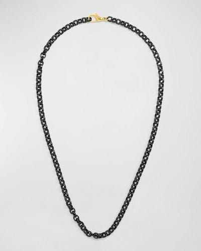 Jorge Adeler Stainless Steel Chain Necklace, 20"L - Black