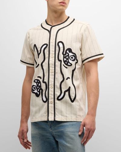 ICECREAM Running Dog Baseball Shirt - Natural
