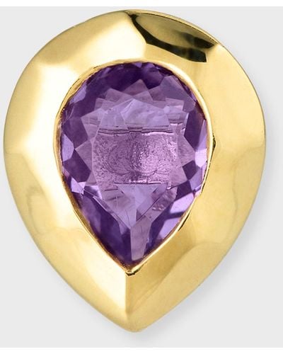 Ippolita 18k Rock Candy Caramella Teardrop Stud Earring In Dark Amethyst, Single - Purple