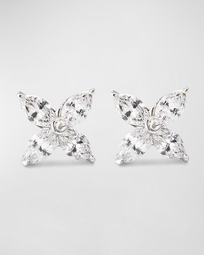 Fantasia by Deserio Small Marquise Cubic Zirconia Earring, Single - Gray