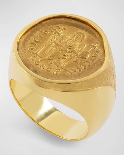 Jorge Adeler 18K Justinian Angel Coin Ring - Metallic