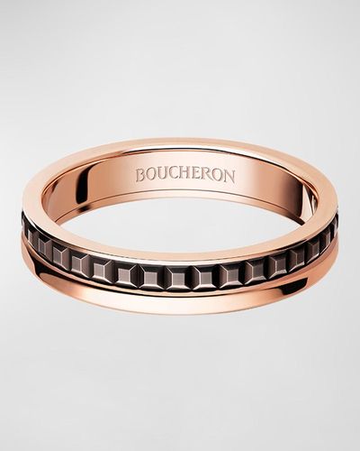 Boucheron Quatre 18K Rose & Pvd Band Ring - Multicolor