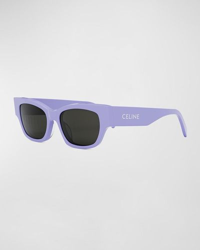 Celine Rectangle Acetate Sunglasses - Blue