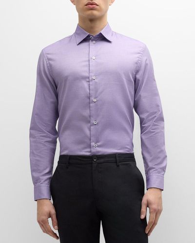 Emporio Armani Modern-Fit Sport Shirt - Purple