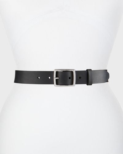 Rag & Bone Boyfriend Leather Belt - White