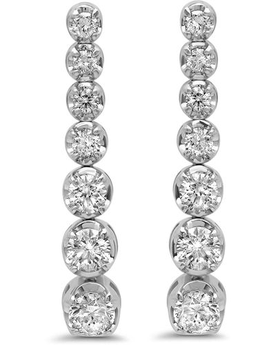 Jennifer Meyer White Gold Graduated Diamond Earrings
