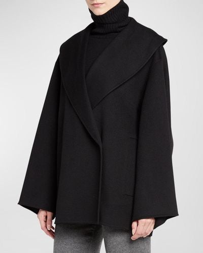 Loro Piana Oversize Cashmere Top Coat - Black