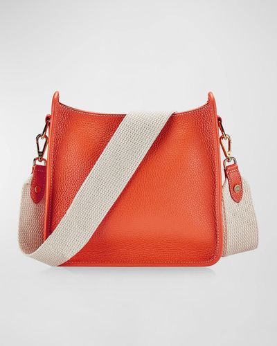 Gigi New York Elle Pebble Leather Crossbody Bag - Red