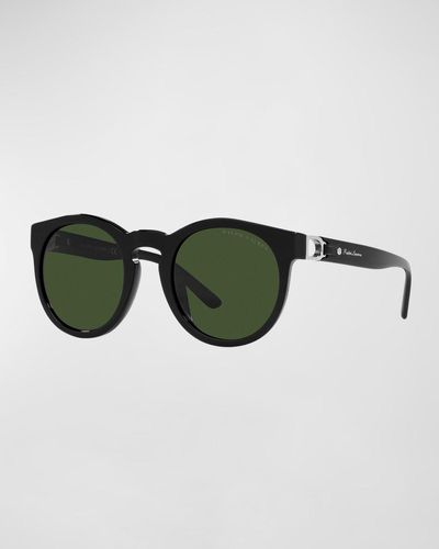 Ralph Lauren Collection Cut-Out Round Acetate & Plastic Sunglasses - Green