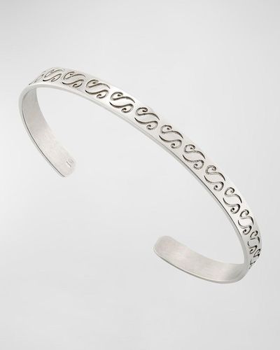 Marco Dal Maso Ara Engraved Cuff Bracelet - Metallic
