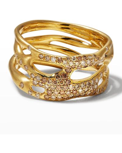 Ippolita 18k Gold Drizzle Ring With Multi Diamonds - Metallic