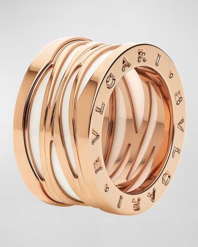 Bvlgari white outlet ceramic ring