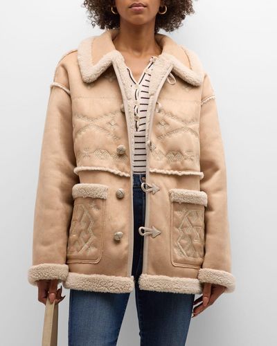 Mother The Toasty Faux-Fur Jacket - Natural