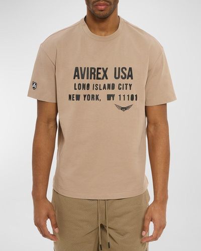 Avirex Aviator Short-Sleeve Crewneck T-Shirt - Natural
