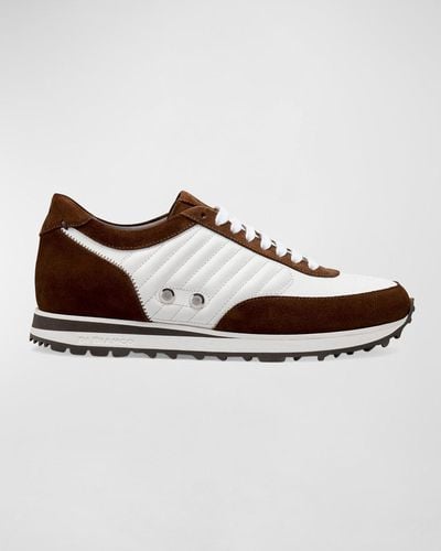 Di Bianco Daytona Laser Mix-leather Sneaker Sneakers - Brown