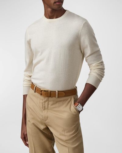 Ralph Lauren Purple Label Cashmere Crew Sweater - White