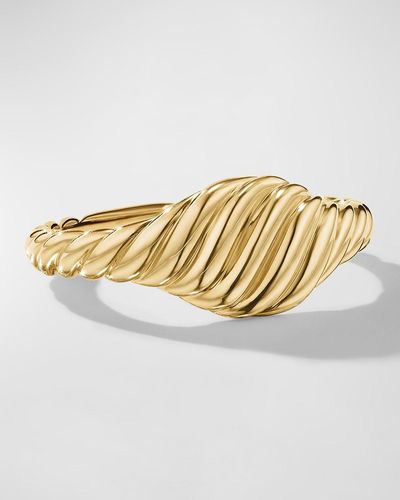 David Yurman Sculpted Cable Pinky Ring - Metallic