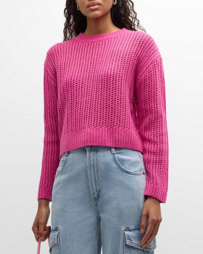 SABLYN Marci Cashmere Long-Sleeve Top - Red