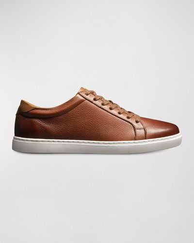 Allen Edmonds Courtside Leather Low-Top Sneakers - Brown
