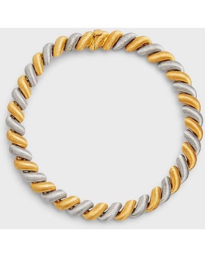Buccellati 18k Yellow And White Gold Torsade Necklace - Metallic