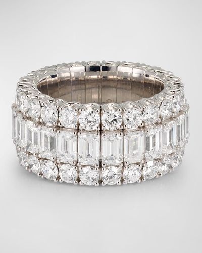 Picchiotti Platinum Xpandable Diamond Ring, Size 6.5 - 9.75 - Metallic