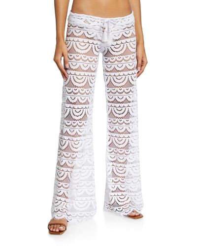 PQ Swim Malibu Lace Coverup Pants - White