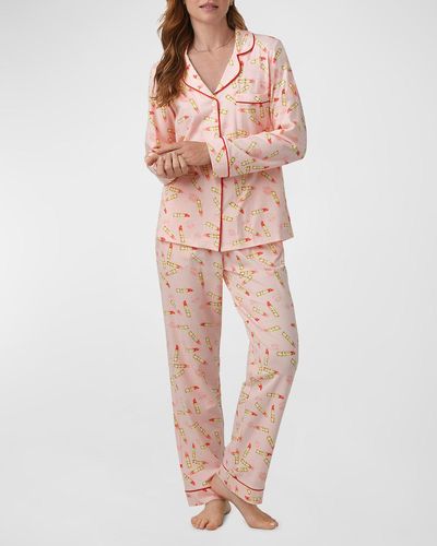 Bedhead Printed Cotton Jersey Pajama Set - Pink