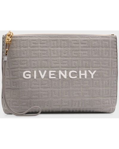 Givenchy Travel Zip Top Pouch - Gray