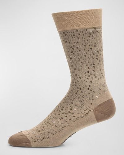 Marcoliani Intarsia Crew Socks - Natural