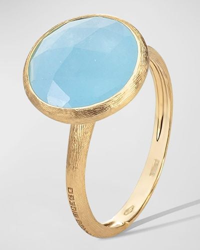 Marco Bicego Jaipur 18k Yellow Gold Ring With Aquamarine - Blue