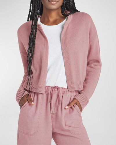 Splendid Lily Cropped Open-Front Cardigan - Pink