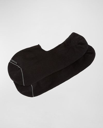Marcoliani Invisible Touch Solid No-Show Socks - Black