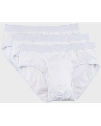 Neiman Marcus 3-pack Tagless Cotton Stretch Briefs - White