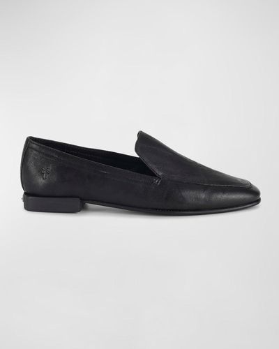 Frye Claire Leather Easy Loafers - Black