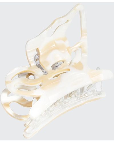 France Luxe Papillon Jaw Hair Clip - White