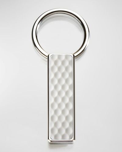 M-clip Stainless Steel Golf Ball Easy-Open Key Ring - Metallic