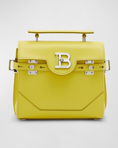 Balmain Bbuzz 23 Leather Top-handle Bag - Yellow