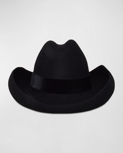 Gigi Burris Millinery Belle Felt Western Hat - Black