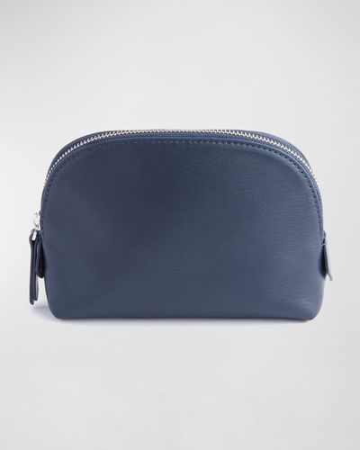 ROYCE New York Compact Cosmetic Bag - Blue