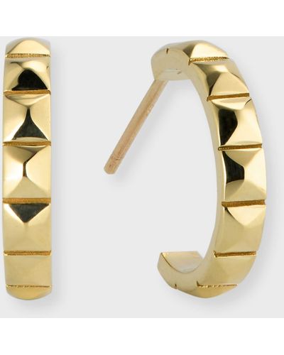Jennifer Meyer 18K Square Mini Hoop Earrings - Metallic