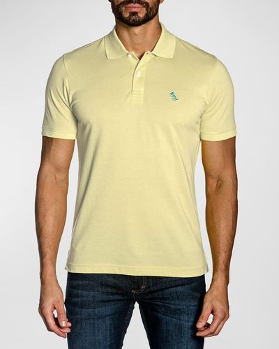 Jared Lang Pima Cotton Polo Shirt - Yellow