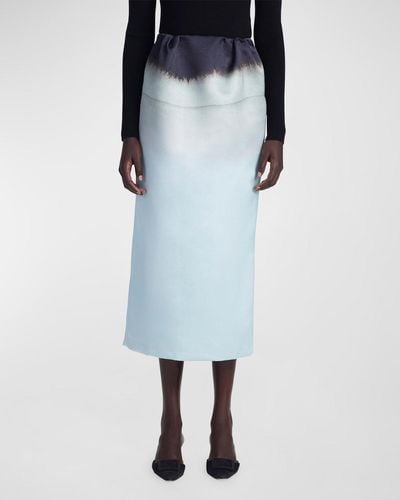 Altuzarra Karina Gathered Midi Skirt - Blue