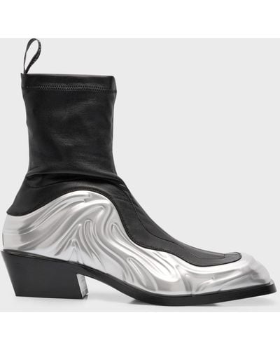 Versace Solare 3D Stretch Ankle Boots - Black