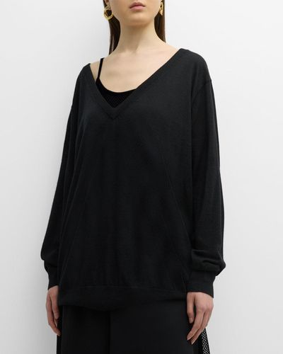 Chloé X Atelier Jolie Cashmere Long-Sleeve Top - Black