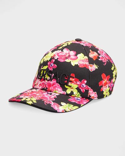 Versace Orchid-Print Baseball Hat - Pink